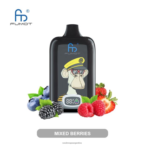 Fumot Original RandM Digital Box Dispositivo de vapeo con pantalla de líquido y batería 12000 bayas mixtas N8LB13 RandM Vape Buenos Aires