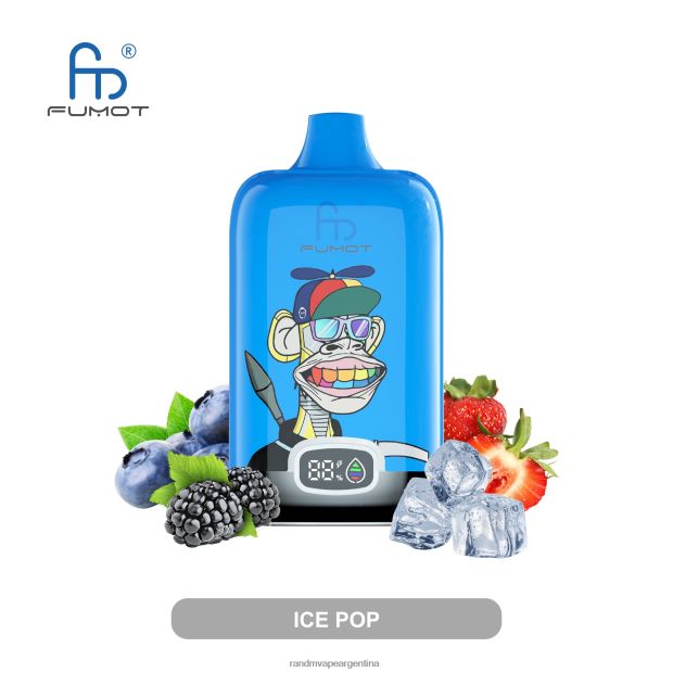 Fumot Original RandM Digital Box Dispositivo de vapeo con pantalla de líquido y batería 12000 estallido del hielo N8LB10 Fumot RandM Vape