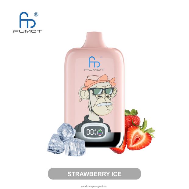 Fumot Original RandM Digital Box Dispositivo de vapeo con pantalla de líquido y batería 12000 hielo de uva N8LB3 RandM Vape Buenos Aires