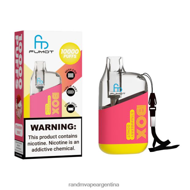 Fumot Original RandM Tornado Box Dispositivo vapeador con control de flujo de aire 10000 1 ud. donut de fresa N8LB94 RandM Vapes For Sale