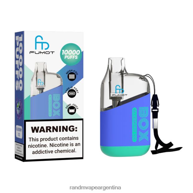 Fumot Original RandM Tornado Box Dispositivo vapeador con control de flujo de aire 10000 1 ud. hielo de arándanos N8LB91 RandM Vape Argentina