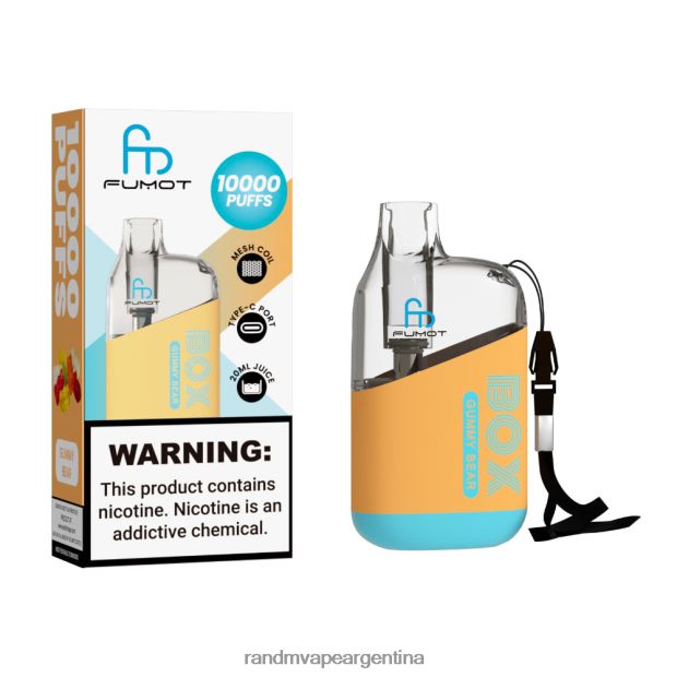 Fumot Original RandM Tornado Box Dispositivo vapeador con control de flujo de aire 10000 1 ud. hielo de uva N8LB89 RandM Tornado Sabores