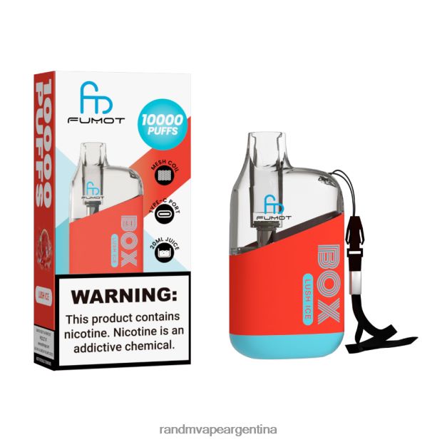 Fumot Original RandM Tornado Box Dispositivo vapeador con control de flujo de aire 10000 1 ud. hielo exuberante N8LB86 RandM Vape Review
