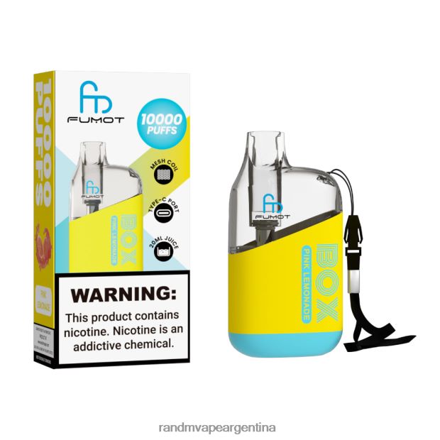 Fumot Original RandM Tornado Box Dispositivo vapeador con control de flujo de aire 10000 1 ud. limonada rosa N8LB96 RandM Vape Review