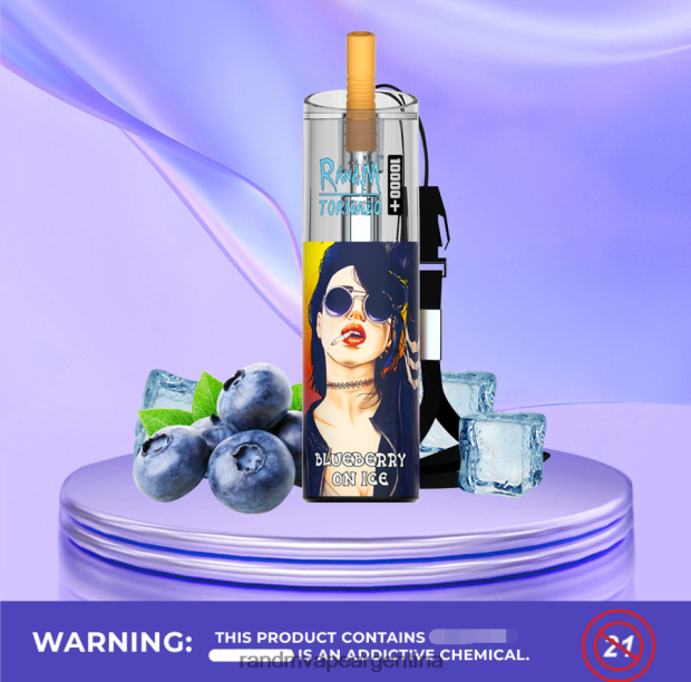 RandM Tornado Dispositivo vapeador con control de flujo de aire 10000 plus 1 ud. hielo de uva N8LB76 RandM Vape Review