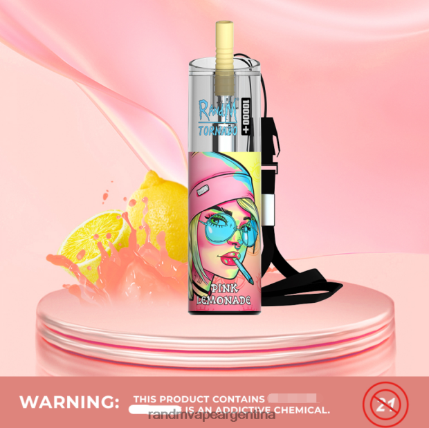 RandM Tornado Dispositivo vapeador con control de flujo de aire 10000 plus 1 ud. limonada rosa N8LB77 RandM Shop Discount