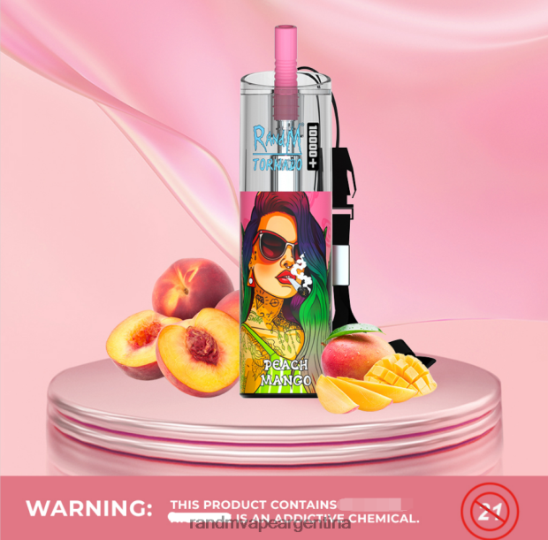 RandM Tornado Dispositivo vapeador con control de flujo de aire 10000 plus 1 ud. mango durazno N8LB85 RandM Tornado Sale