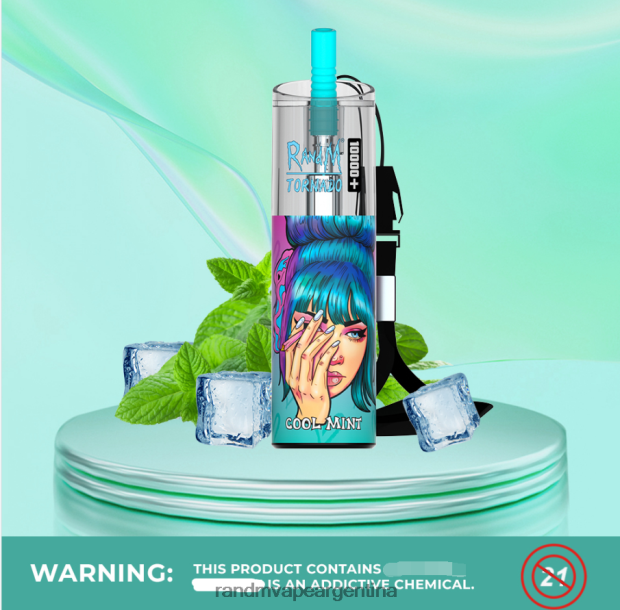 RandM Tornado Dispositivo vapeador con control de flujo de aire 10000 plus 1 ud. menta fresca N8LB72 RandM Tornado Argentina