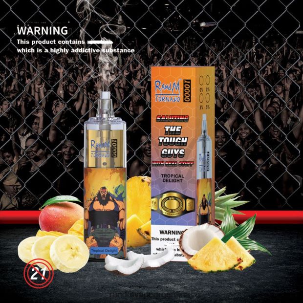 RandM Tornado Dispositivo vapeador con control de flujo de aire 10000 1 ud. delicia tropical N8LB111 RandM Vape Argentina