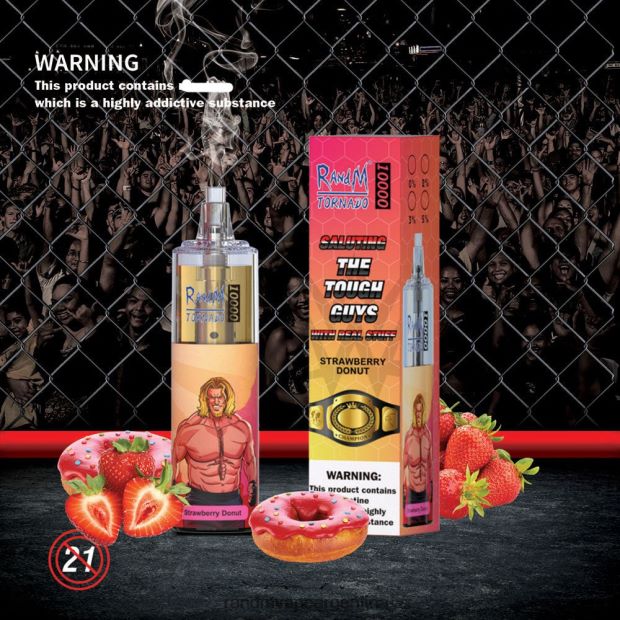 RandM Tornado Dispositivo vapeador con control de flujo de aire 10000 1 ud. donut de fresa N8LB107 RandM Shop Discount