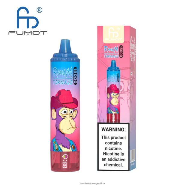 Fumot RandM Tornado Dispositivo vape 15000 con batería y pantalla ejuice versión 1 hielo de uva N8LB27 RandM Shop Discount