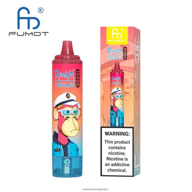 Fumot RandM Tornado Dispositivo vape 15000 con batería y pantalla ejuice versión 1 hielo de uva N8LB27 RandM Shop Discount