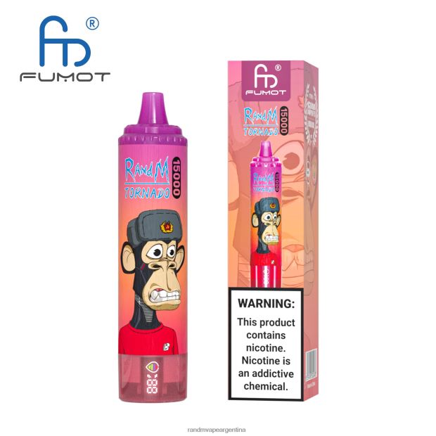 Fumot RandM Tornado Dispositivo vape 15000 con batería y pantalla ejuice versión 1 hielo de uva N8LB27 RandM Shop Discount