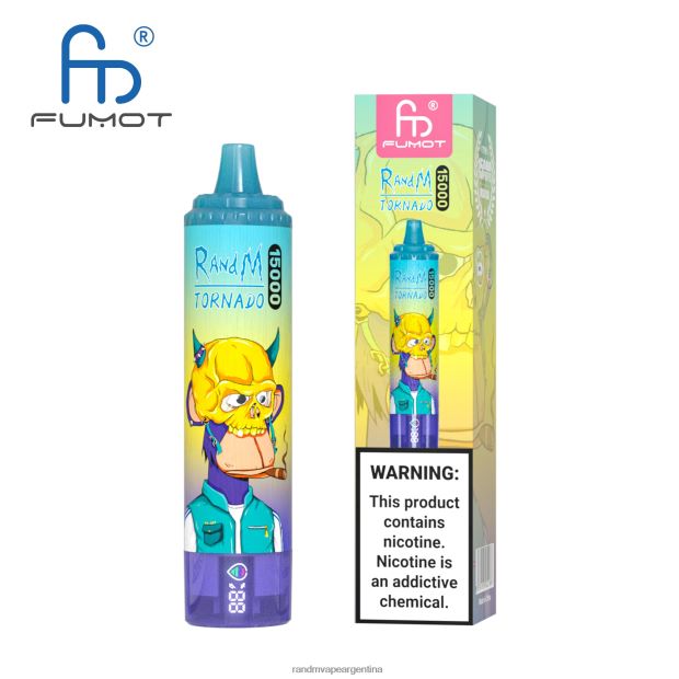 Fumot RandM Tornado Dispositivo vape 15000 con batería y pantalla ejuice versión 1 hielo de uva N8LB27 RandM Shop Discount