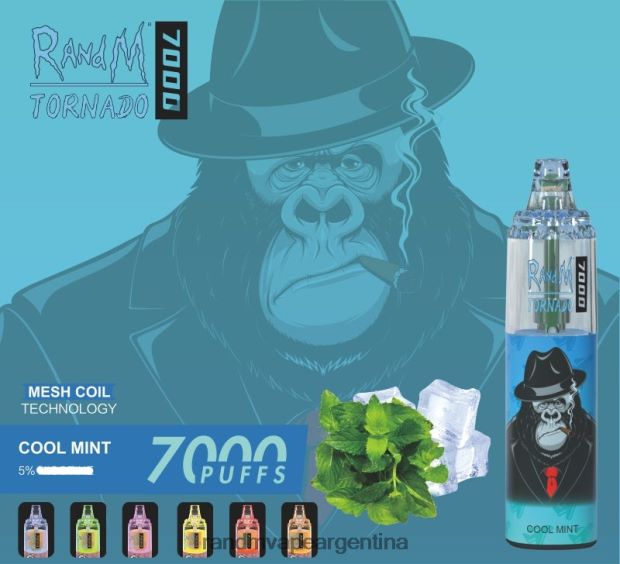 RandM Tornado Dispositivo vapeador con control de flujo de aire 7000 1 ud. arándano en hielo N8LB169 RandM Tornado Sabores