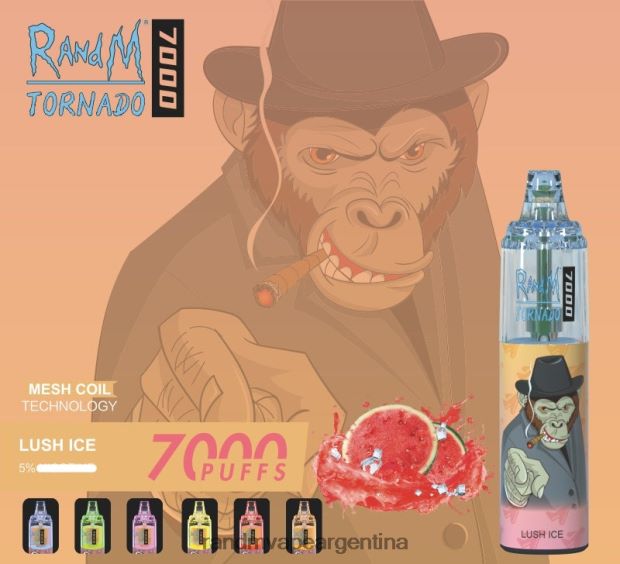 RandM Tornado Dispositivo vapeador con control de flujo de aire 7000 1 ud. hielo exuberante N8LB165 RandM Tornado Sale