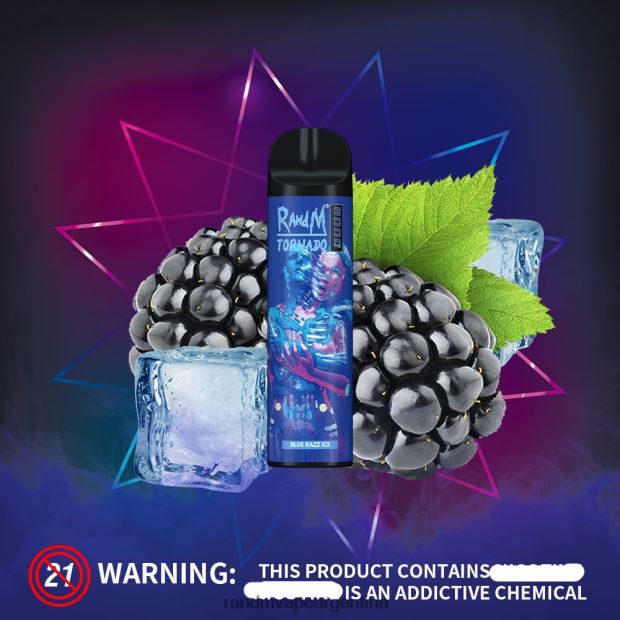 RandM Tornado Dispositivo vapeador con control de flujo de aire 8000 1 ud. hielo azul N8LB237 RandM Shop Discount