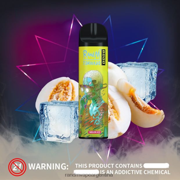 RandM Tornado Dispositivo vapeador con control de flujo de aire 8000 1 ud. hielo de melón N8LB244 RandM Vapes For Sale