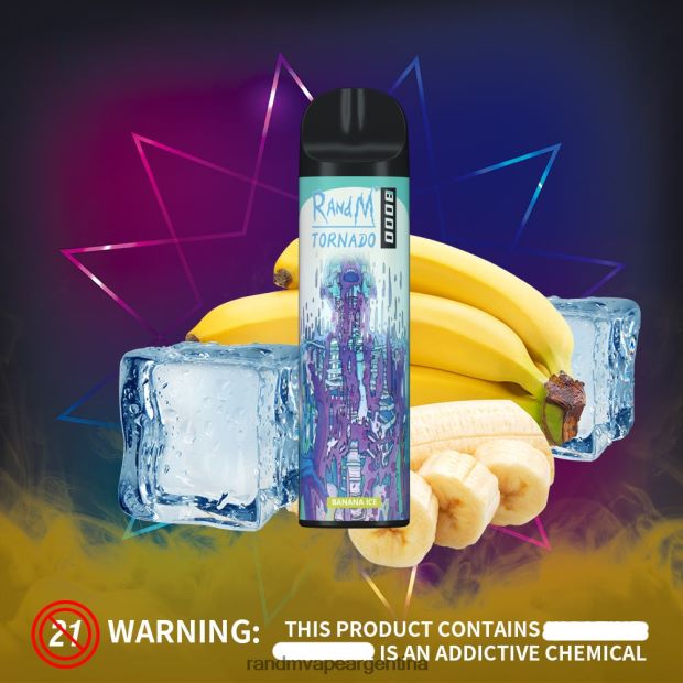 RandM Tornado Dispositivo vapeador con control de flujo de aire 8000 1 ud. hielo de plátano N8LB247 RandM Shop Discount