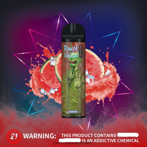 RandM Tornado Dispositivo vapeador con control de flujo de aire 8000 1 ud. hielo exuberante N8LB236 RandM Vape Review