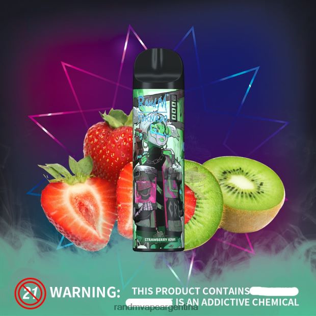 RandM Tornado Dispositivo vapeador con control de flujo de aire 8000 1 ud. kiwi fresa N8LB250 Fumot RandM Vape