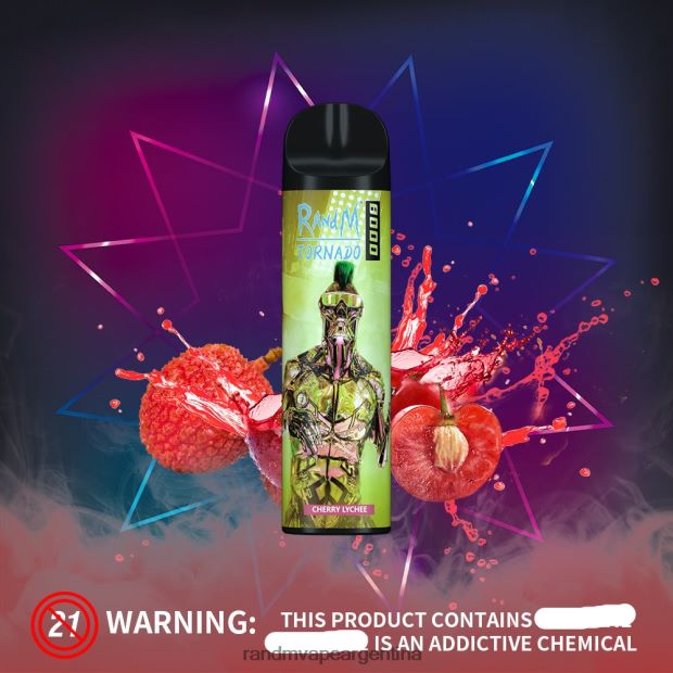 RandM Tornado Dispositivo vapeador con control de flujo de aire 8000 1 ud. lichi cereza N8LB253 RandM Vape Buenos Aires