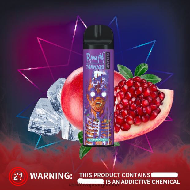 RandM Tornado Dispositivo vapeador con control de flujo de aire 8000 1 ud. lichi cereza N8LB253 RandM Vape Buenos Aires