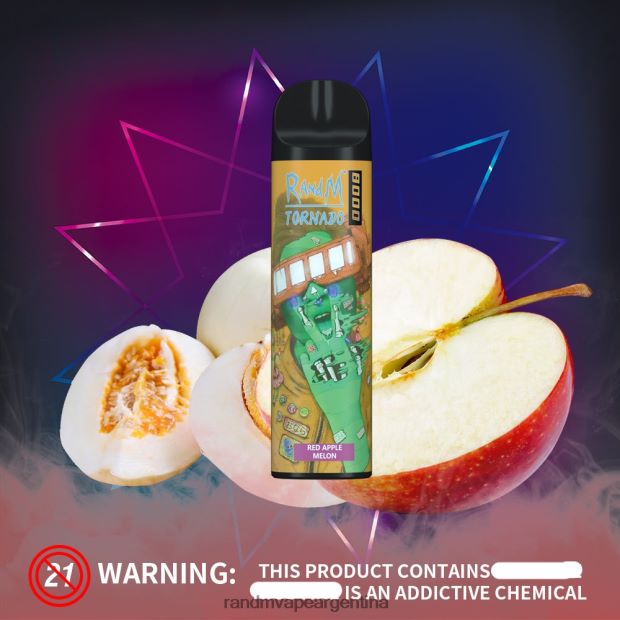 RandM Tornado Dispositivo vapeador con control de flujo de aire 8000 1 ud. melón manzana roja N8LB245 RandM Tornado Sale