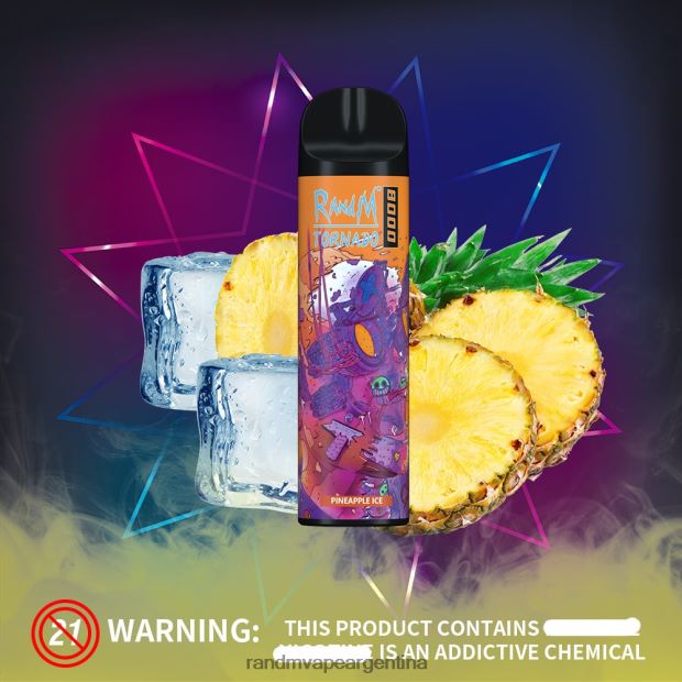 RandM Tornado Dispositivo vapeador con control de flujo de aire 8000 1 ud. naranja uva N8LB243 RandM Vape Buenos Aires