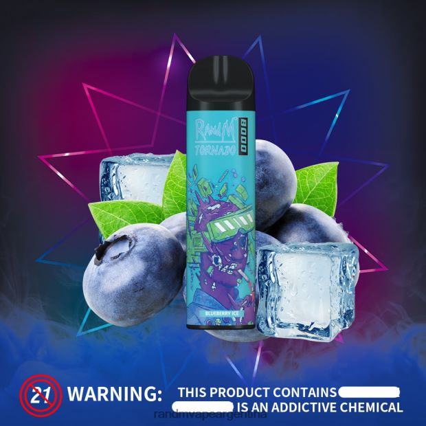 RandM Tornado Dispositivo vapeador con control de flujo de aire 8000 1 ud. pera de algodón N8LB241 RandM Vape Argentina