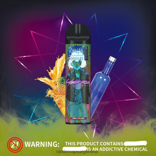 RandM Tornado Dispositivo vapeador con control de flujo de aire 8000 1 ud. piña colada N8LB252 RandM Tornado Argentina