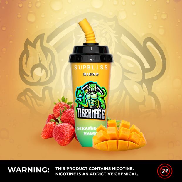 RandM Supbliss Bingo Dispositivo de vapeo 8000 1 ud. mango fresa N8LB259 RandM Tornado Sabores