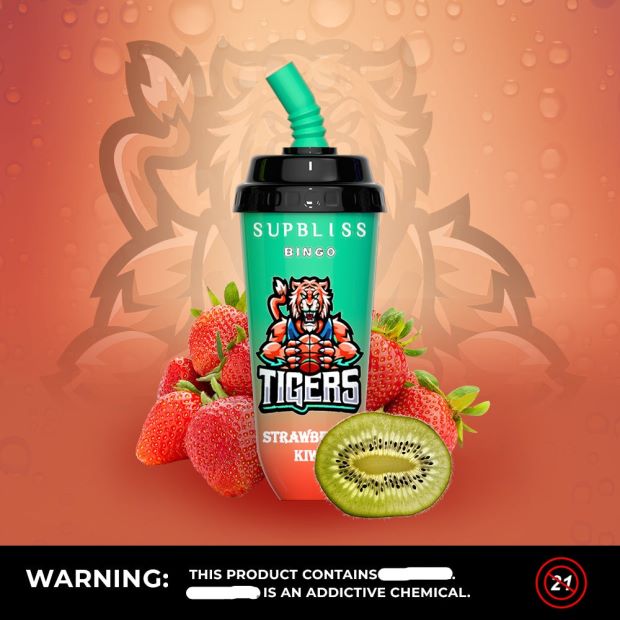 RandM Supbliss Bingo Dispositivo de vapeo 8000 1 ud. mango fresa N8LB259 RandM Tornado Sabores