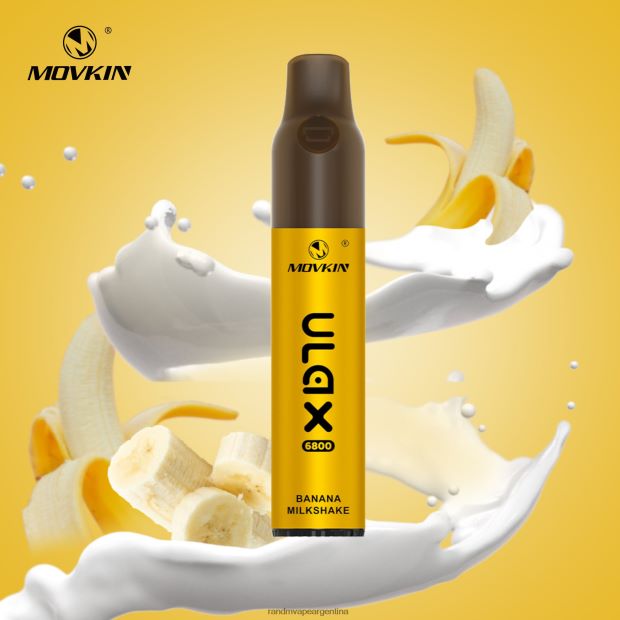 RandM Movkin Ulax Dispositivo de vapeo desechable recargable 6800 (bobina de cerámica) Batido de plátano N8LB65 RandM Tornado Sale