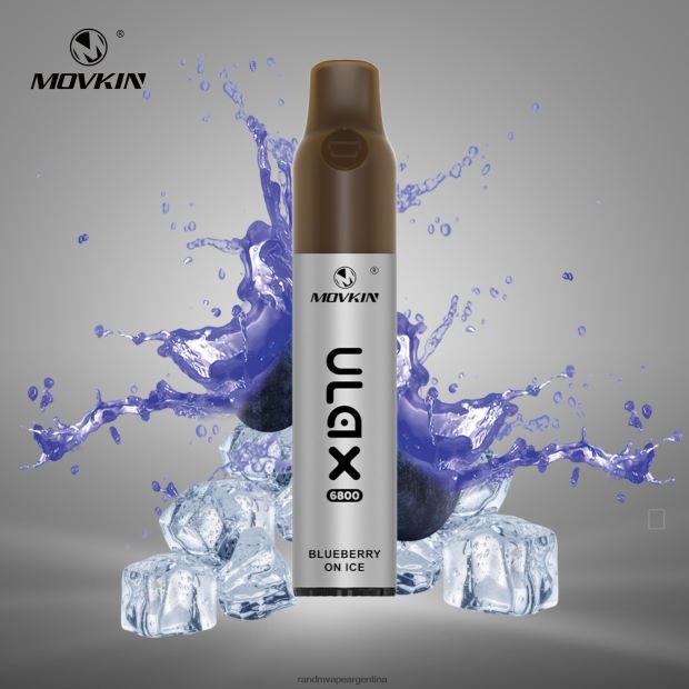 RandM Movkin Ulax Dispositivo de vapeo desechable recargable 6800 (bobina de cerámica) arándano en hielo N8LB59 RandM Tornado Sabores