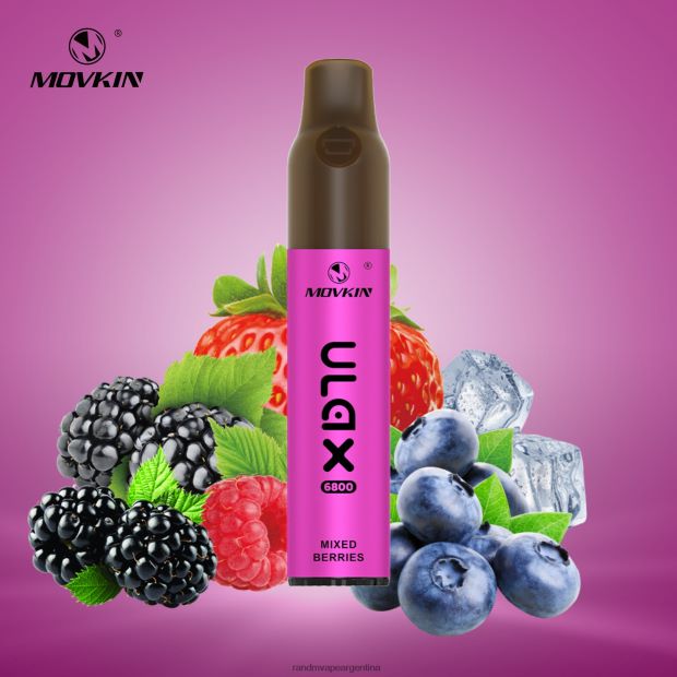 RandM Movkin Ulax Dispositivo de vapeo desechable recargable 6800 (bobina de cerámica) bayas mixtas N8LB64 RandM Vapes For Sale
