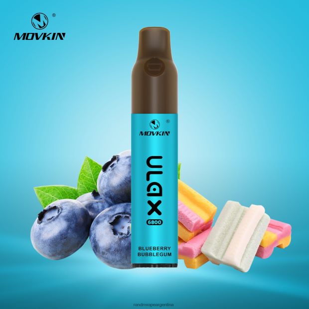 RandM Movkin Ulax Dispositivo de vapeo desechable recargable 6800 (bobina de cerámica) chicle de arándanos N8LB67 RandM Shop Discount