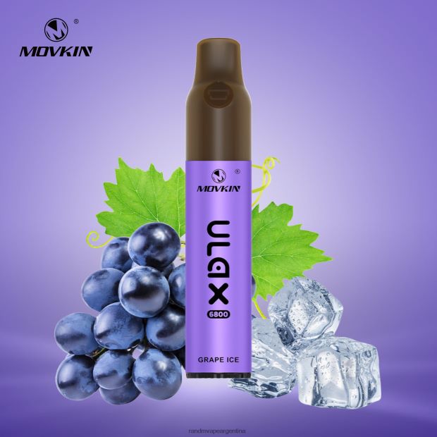 RandM Movkin Ulax Dispositivo de vapeo desechable recargable 6800 (bobina de cerámica) hielo de uva N8LB62 RandM Tornado Argentina