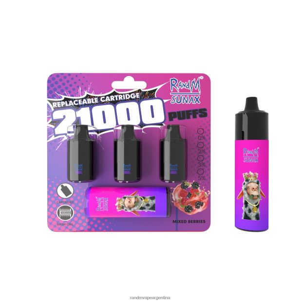 RandM Sunax Dispositivo de vapeo reemplazable con cápsula de control de flujo de aire 21000 1 ud. bayas mixtas N8LB270 Fumot RandM Vape