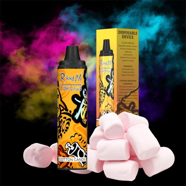 RandM Tornado Dispositivo vape pod con control de flujo de aire 6000 1 pieza algodón de azúcar N8LB296 RandM Vape Review