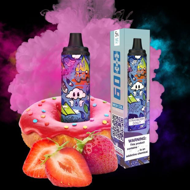 RandM Tornado Dispositivo vape pod con control de flujo de aire 6000 1 pieza donut de fresa N8LB285 RandM Tornado Sale