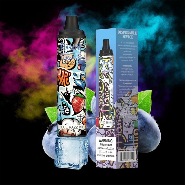 RandM Tornado Dispositivo vape pod con control de flujo de aire 6000 1 pieza hielo azul N8LB293 RandM Vape Buenos Aires