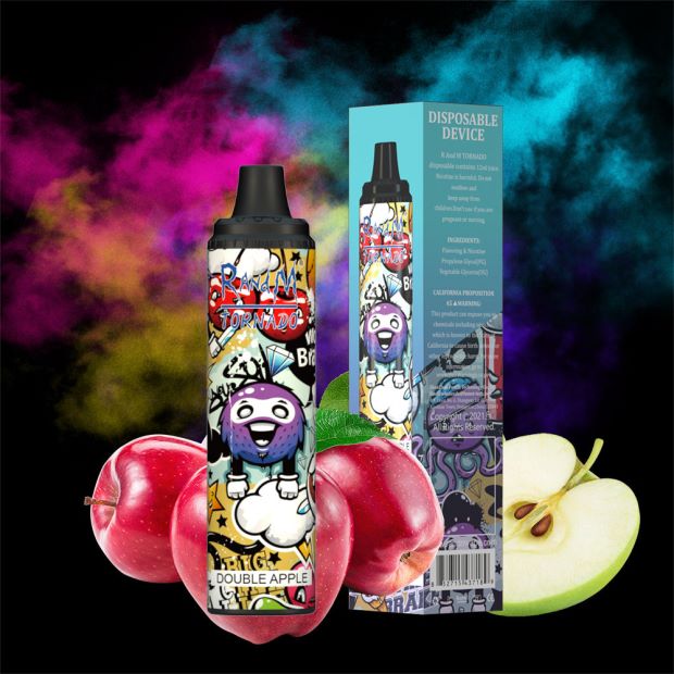 RandM Tornado Dispositivo vape pod con control de flujo de aire 6000 1 pieza manzana doble N8LB298 RandM Tornado Online