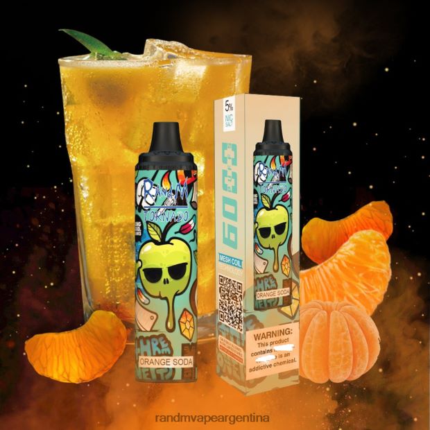 RandM Tornado Dispositivo vape pod con control de flujo de aire 6000 1 pieza soda de naranja N8LB287 RandM Shop Discount