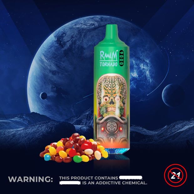 RandM Tornado Dispositivo vape pod 9000 1 pieza versión 1 caramelo arcoiris N8LB131 RandM Vape Argentina